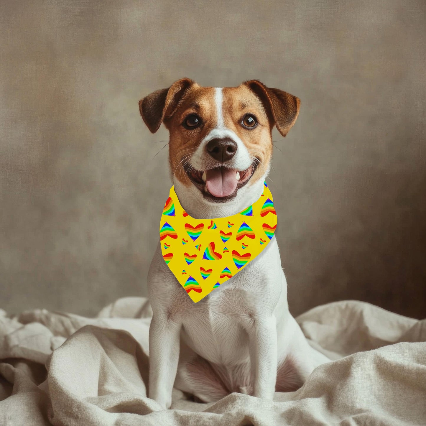 Small Dog Pride Pet Bandana, Fashionable Dog Bandana, Great Fashion for Walks in the Dog Park and to get a Pup Cup, A Must Have