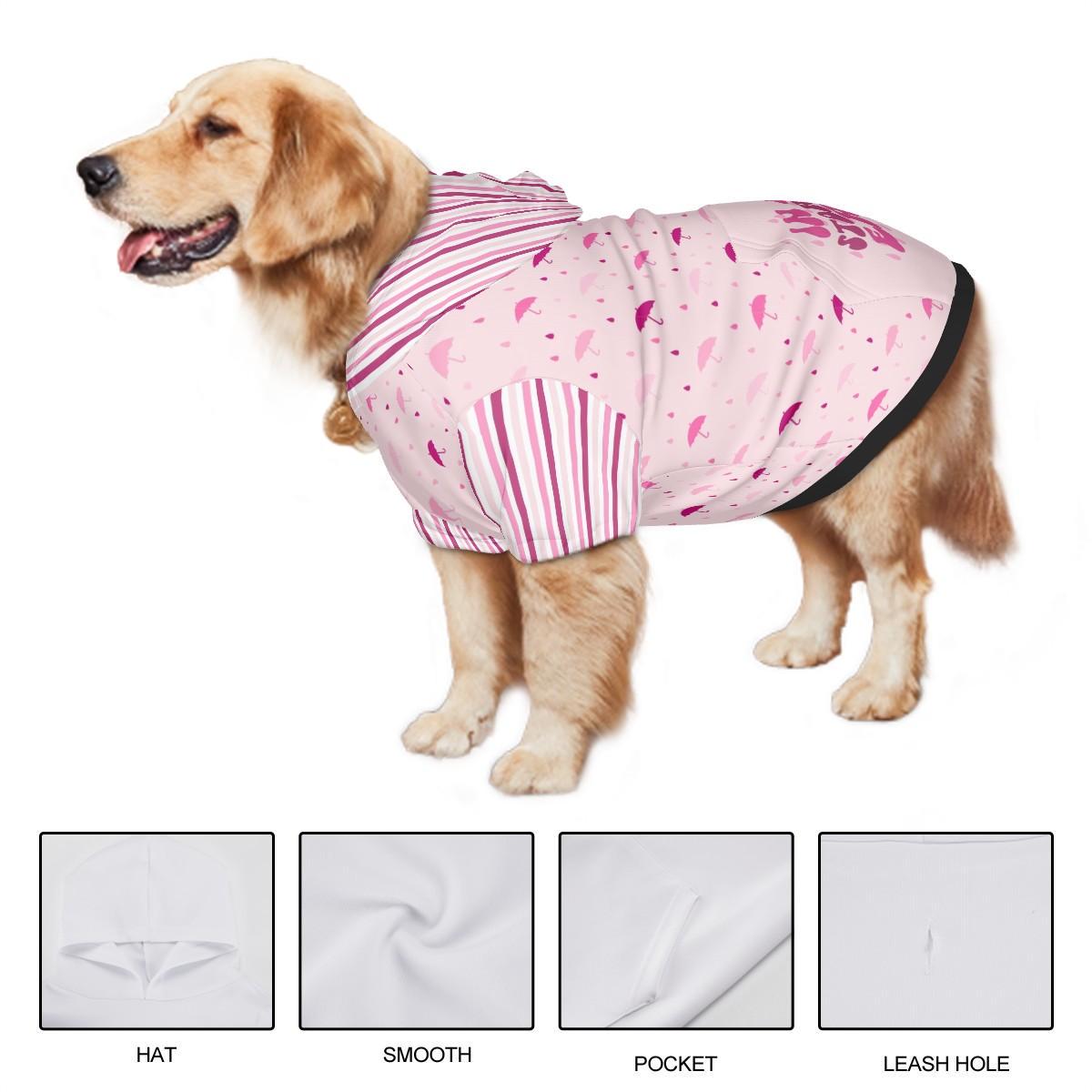 In My Stormy Era Dog Hoodie, Pink Umbrellas to Celebrate Your Own Stormy In Fashion, Cute Dog Outfit sizes Small to XXL