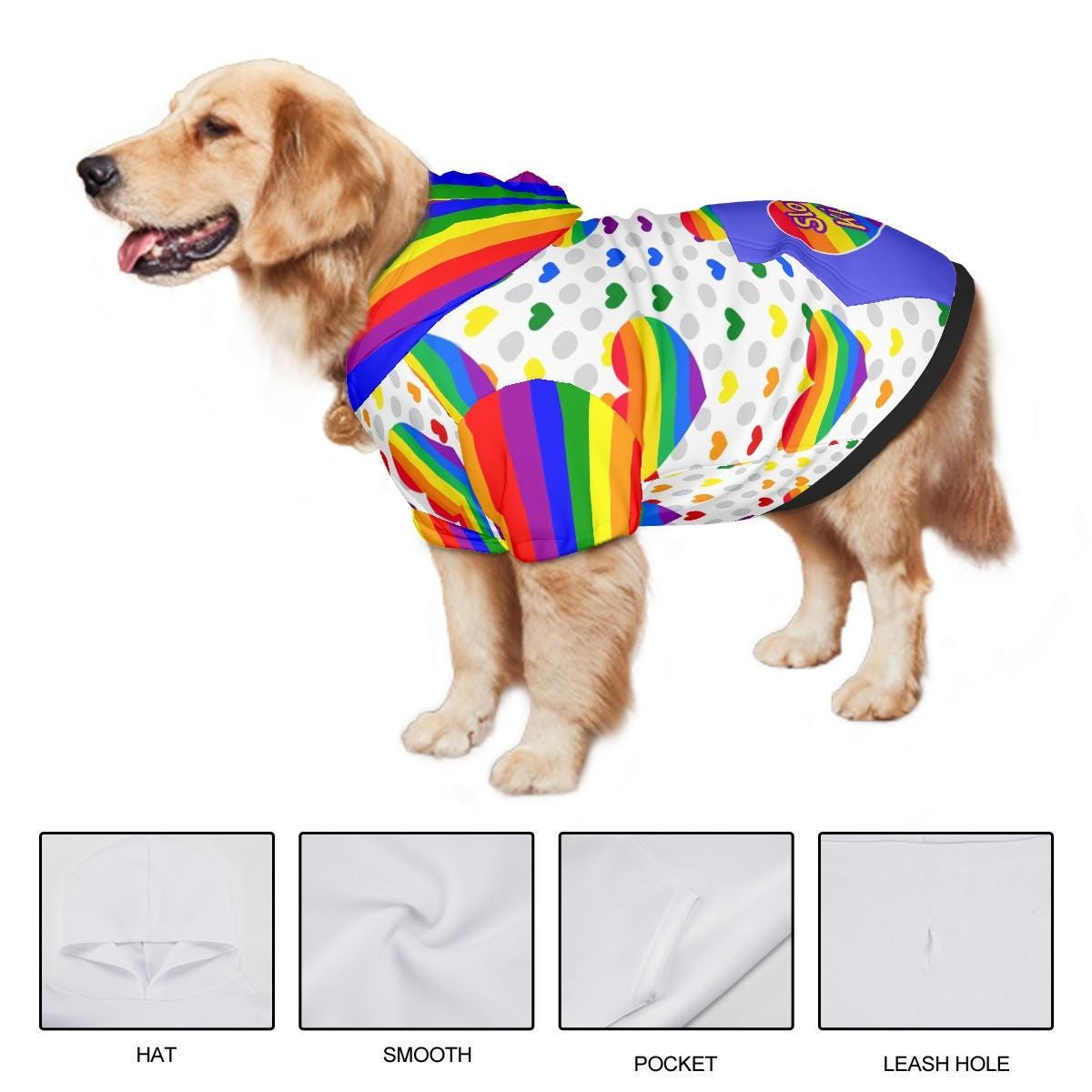 Celebrate Diversity with Pride Dog Hoodie, LGBTQ Pet Clothing, Sizes S - XXL, Great Gift for Pet Parents, gift for dog mom