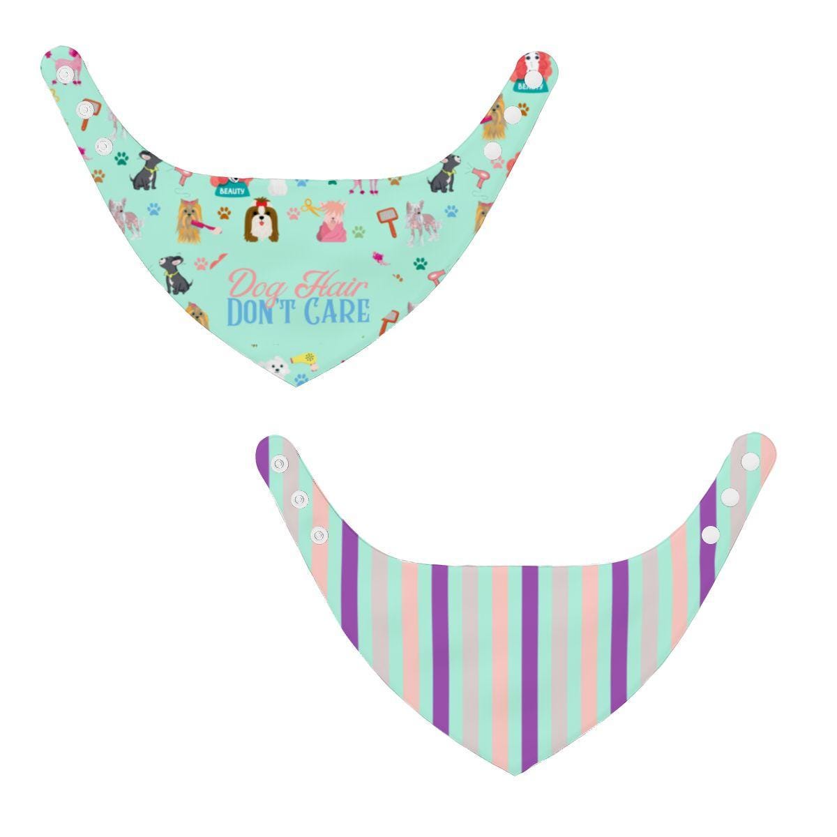 Dog Hair Don't Care Bandana for Small Dogs, Pet Neckwear, Reversible Dog Bandana, Great for Walks to the Groomer