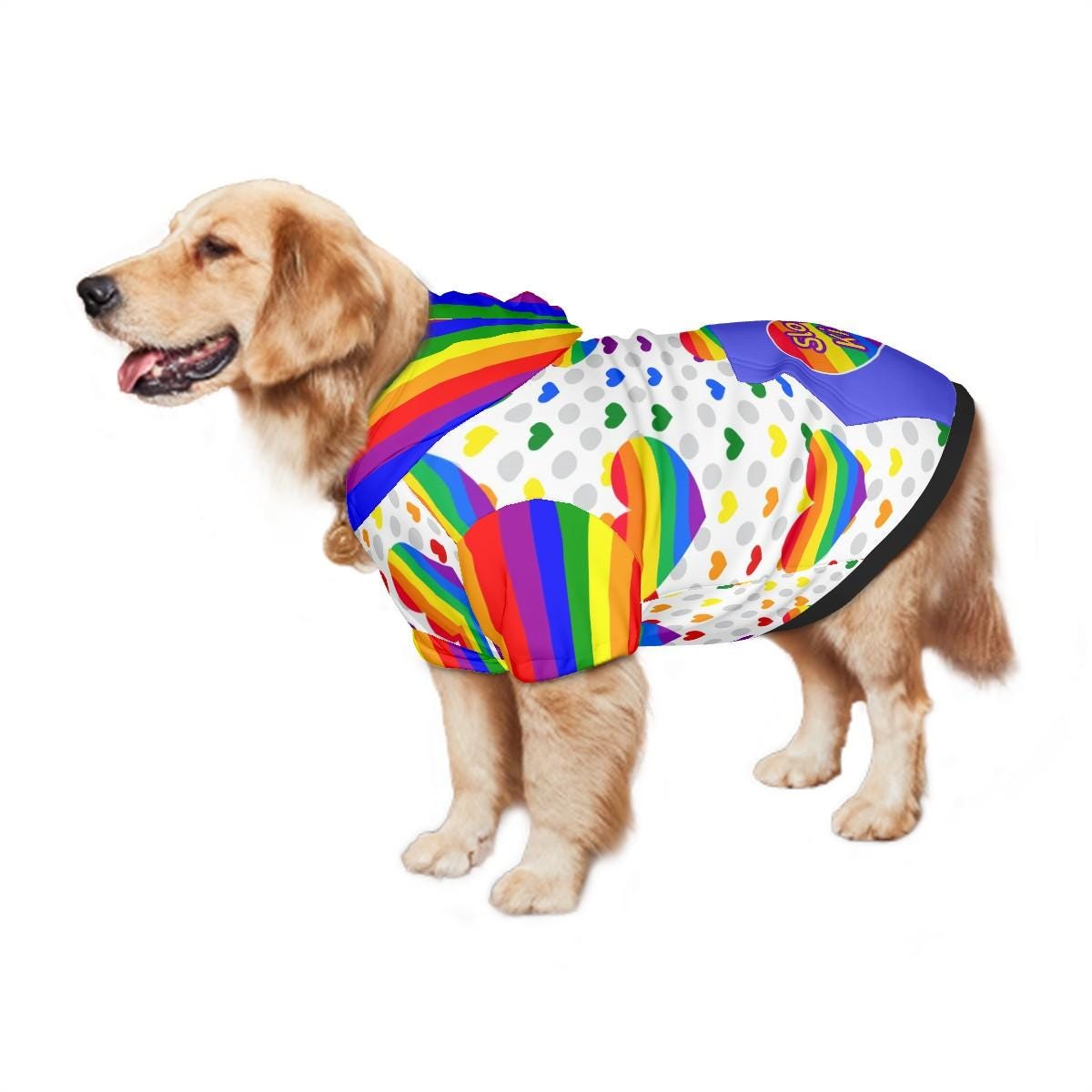 Celebrate Diversity with Pride Dog Hoodie, LGBTQ Pet Clothing, Sizes S - XXL, Great Gift for Pet Parents, gift for dog mom