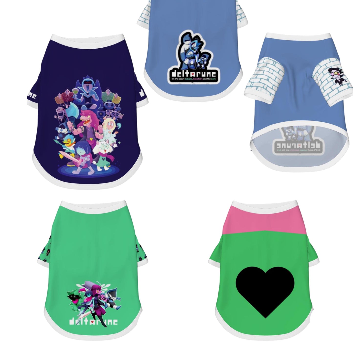 Deltarune Pet Outfit, Small Dog Shirt and Ralsei Hat Combo, Gamer Vibe, Anime shirt for Your Bestie