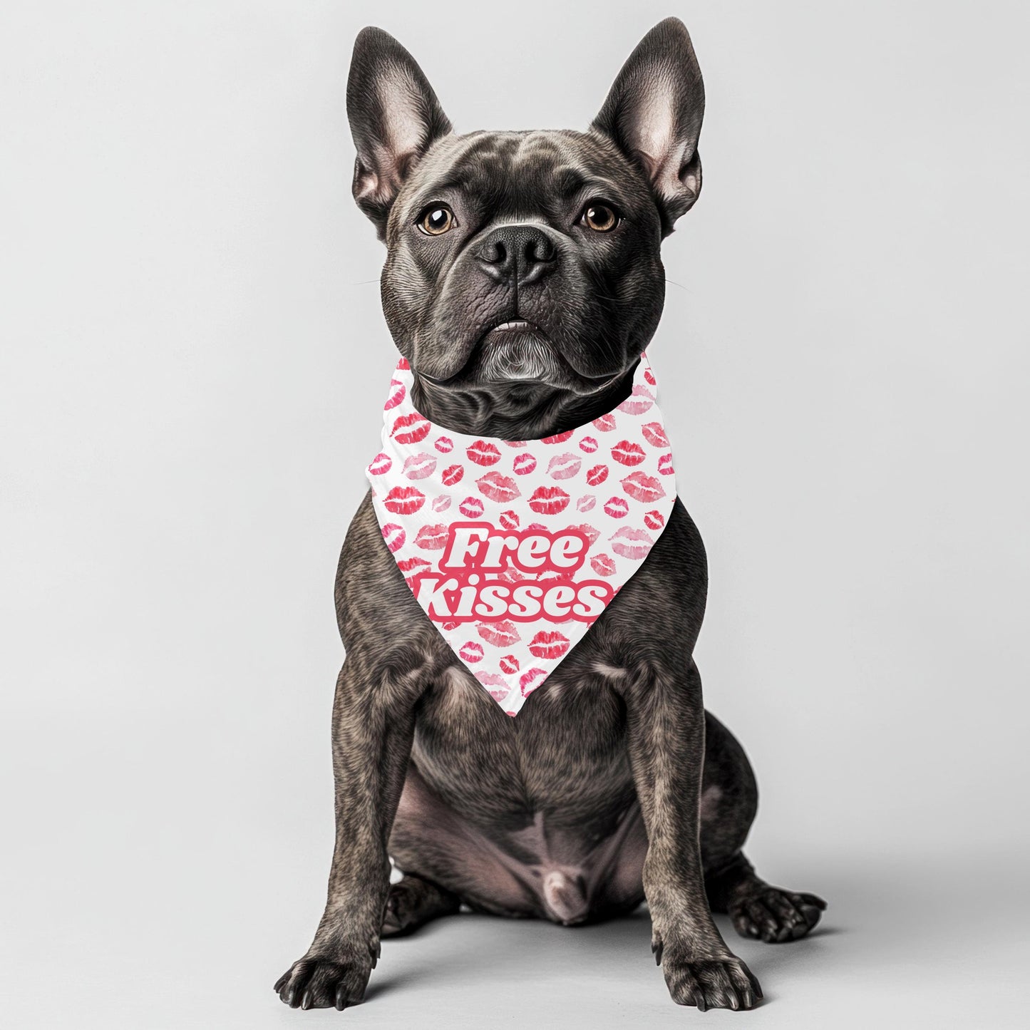 Sun's Out, Tongue's Out, and Free Kisses Cute Small Dog Bandana for Sunny Days - Colorful Neckwear, Reversible