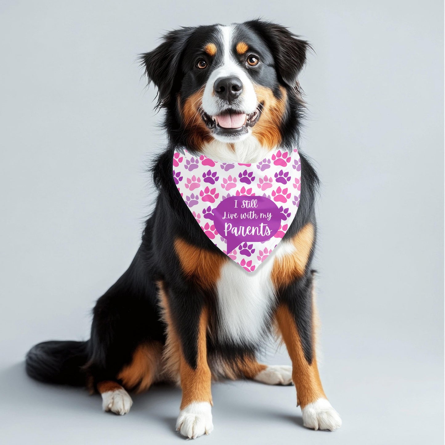 Delightful Dog Fashionista Bandana - Wearable Whimsy for Your Pooch, Still Live with Parents, why leave