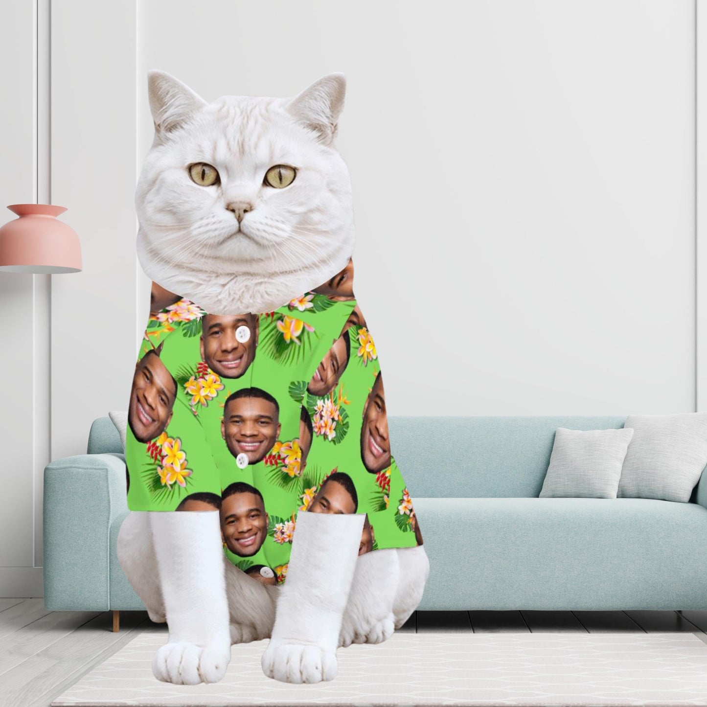 Matching Hawaiian Outfits for Pet and Human Best Friend - Shirt for Dog or Cat to show fashion while matching BFF Human, Mom or Dad
