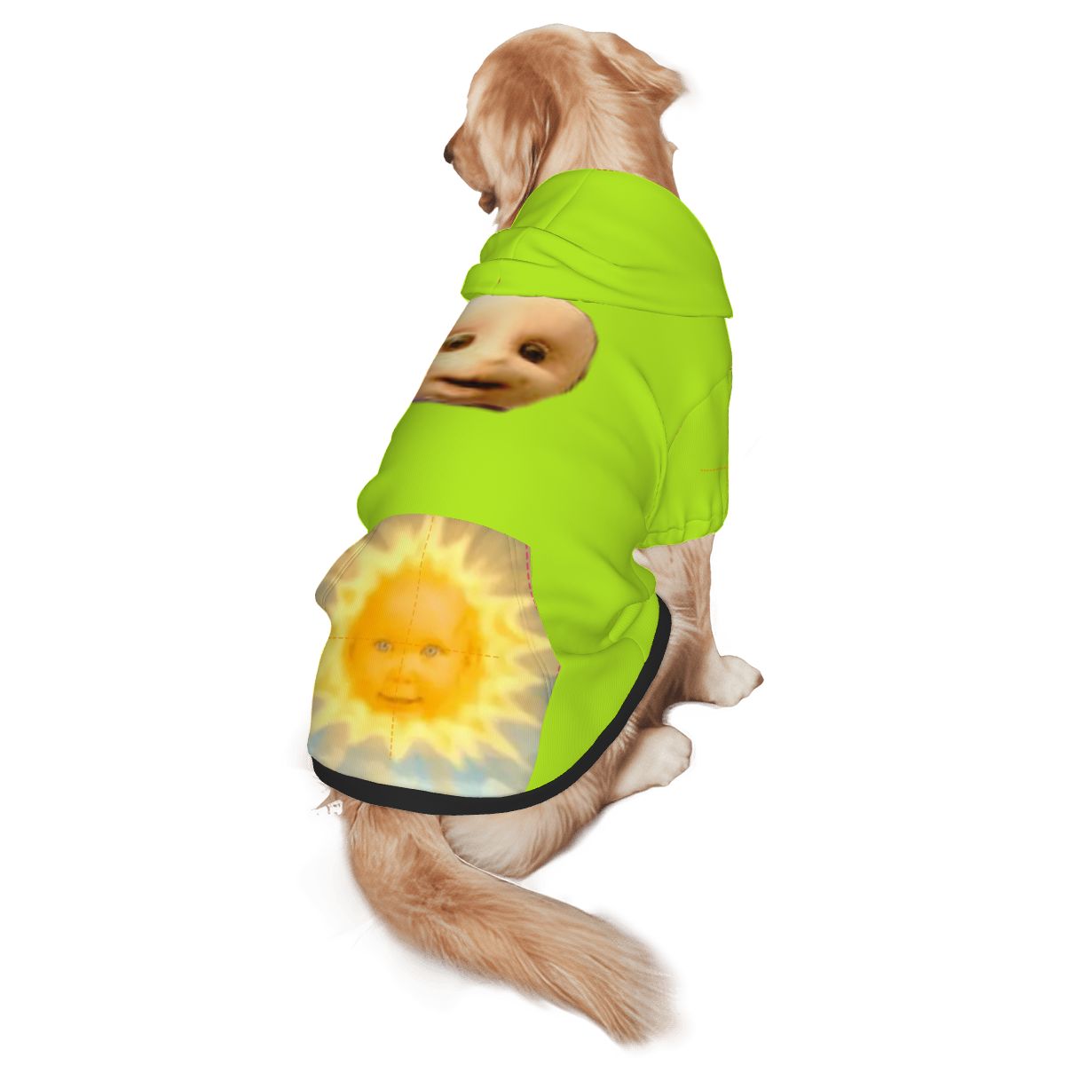 Cute Dipsy Green Teletubbies Dog Hoodie Costume, Retro PBS Show Shirt For Your Dog, a Halloween Must Have, Dipsy Cosplay,