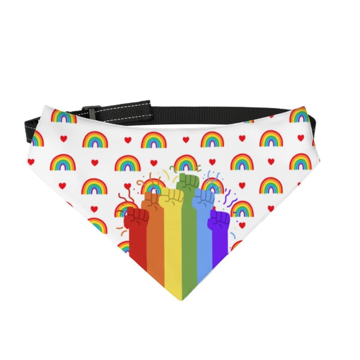Pride Theme Dog Bandana, Large Size for Big Dogs, Fashion for Your Bestie, Great for PRIDE Parade,