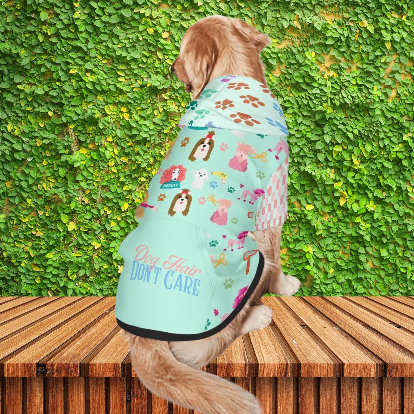 Funny Dog Hair Hoodie - Pet Parent Apparel - Dog Lover Gift, Dog Haor Dont Care Grooming Hoodie, Fashionable Dog Apparel