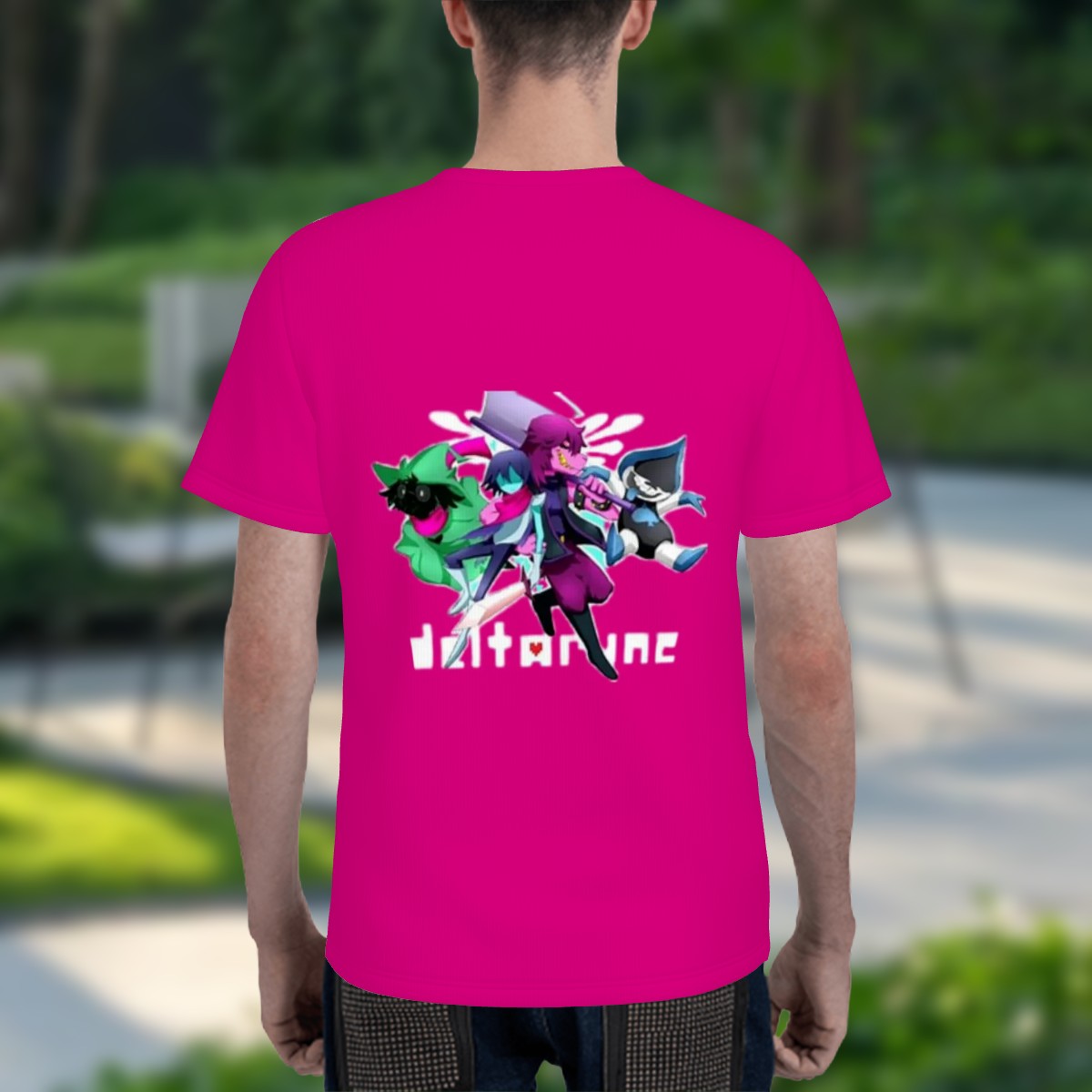 PINk is HOT Delta Rune Gamer Tee with Cute Dog Matching Set
