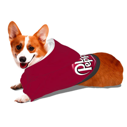 Dr. Pepper Soda Dog Hoodie - Fun & Stylish Pet Clothing, Show your support, FanArt, Fan Wear