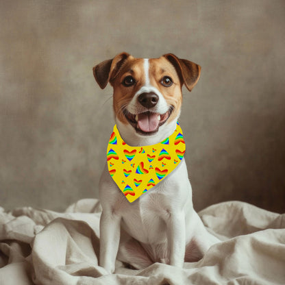 Small Dog Pride Pet Bandana, Fashionable Dog Bandana, Great Fashion for Walks in the Dog Park and to get a Pup Cup, A Must Have