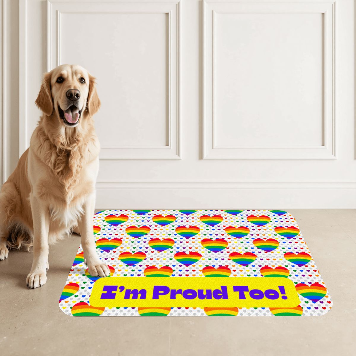 Pride Theme Dog & Cat Placemat - Food Mat to Keep Floors Clean