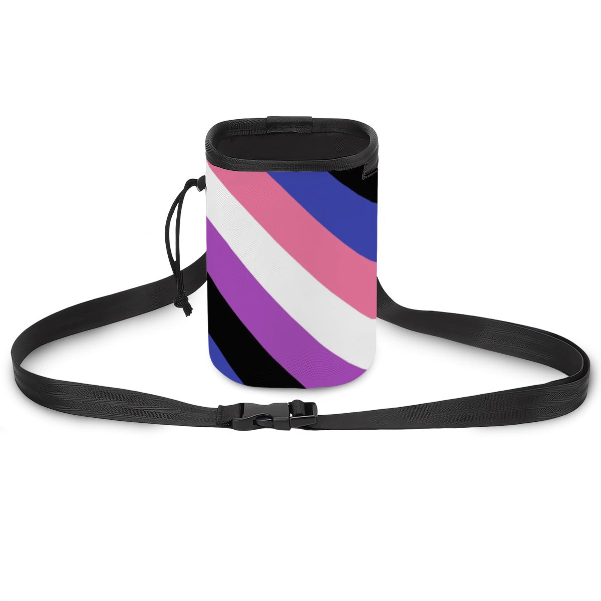 Gender Fluid Treats for Everyone, Funny Pet Treat Carrier - No Spill, Zip Closed, Long Strap