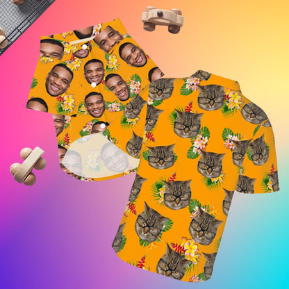 Pet Hawaiian Shirt with his BFF Pictured, For Dog or Cat, Get the Human Matching shirt in the Same Etsy Store, Make a Stylish Statement