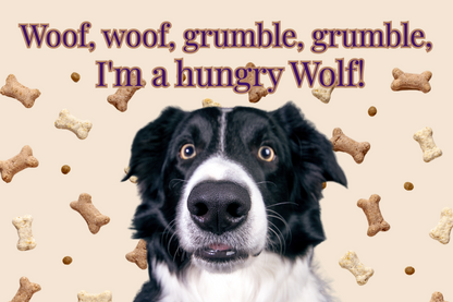 Funny Dog  Face Food Placemat - Food Mat to Keep Floors Clean, & Dog Choices, So FUN