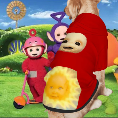 Po Teletubbies Red Dog Costume - Custom Pet Cosplay Attire, Halloween or Everyday Play, Retro dog Outfit