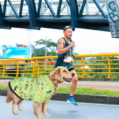 Playful Dog Hoodie: Chasing Cats, Mice, & the Ultimate Turnaround! "My Pacesetter has 4 Legs" in Green