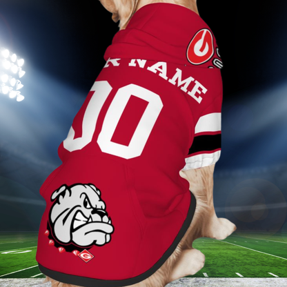 Tailgating Ready Georgia Bulldogs Hoodie for Dogs & Cats - Get Yours Now! Great Outfit for Your Furry BFF, A Must Have