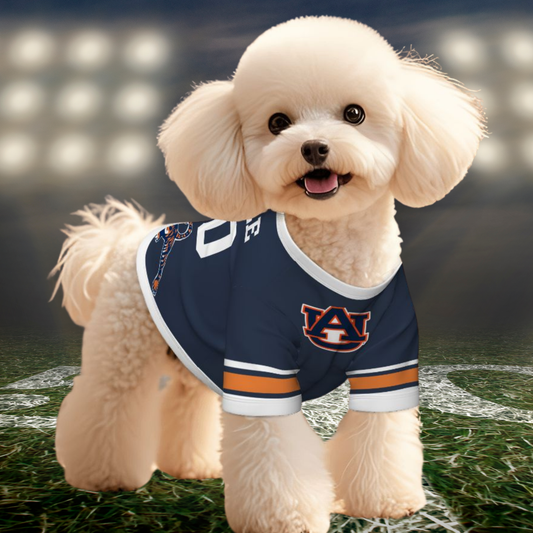 Be Ready for Tailgating. Auburn Football Fans Dog Hoodie ,Small War Eagles Tiger Team Apparel, Personalize Jersy for Your Dog and Your Tigers Fan