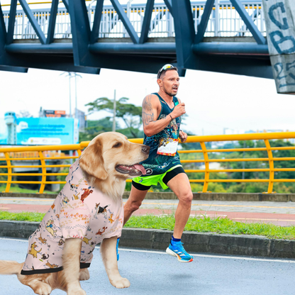 Playful Dog Hoodie: Adorable Dogs, Cats & Mice in a Hilarious Chase, "Paws-ing My Run? Only For Treats"  Pinkseveral colors available, Don't go running without having drip