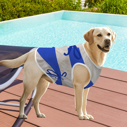 Adorable Blue Dog Swimsuit - One-Piece Tank Top Beachwear, WHITE FURRY Friend Cosplay or beach wear, Halloween