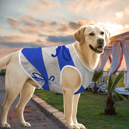 Adorable Blue Dog Swimsuit - One-Piece Tank Top Beachwear, WHITE FURRY Friend Cosplay or beach wear, Halloween