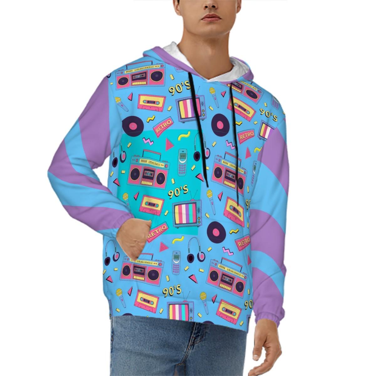 Vintage 80s Mixtape Unisex Hoodie - Retro Music Lover Sweatshirt, Fun to Match Hoodie with Dog Hoodie, Go to the Park in Style