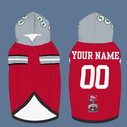 Ohio Buckeyes Pet Jerseys for Dogs and Cats,| Customizable Game Day Gem for Tailgating, Show Your Buckeye Pride