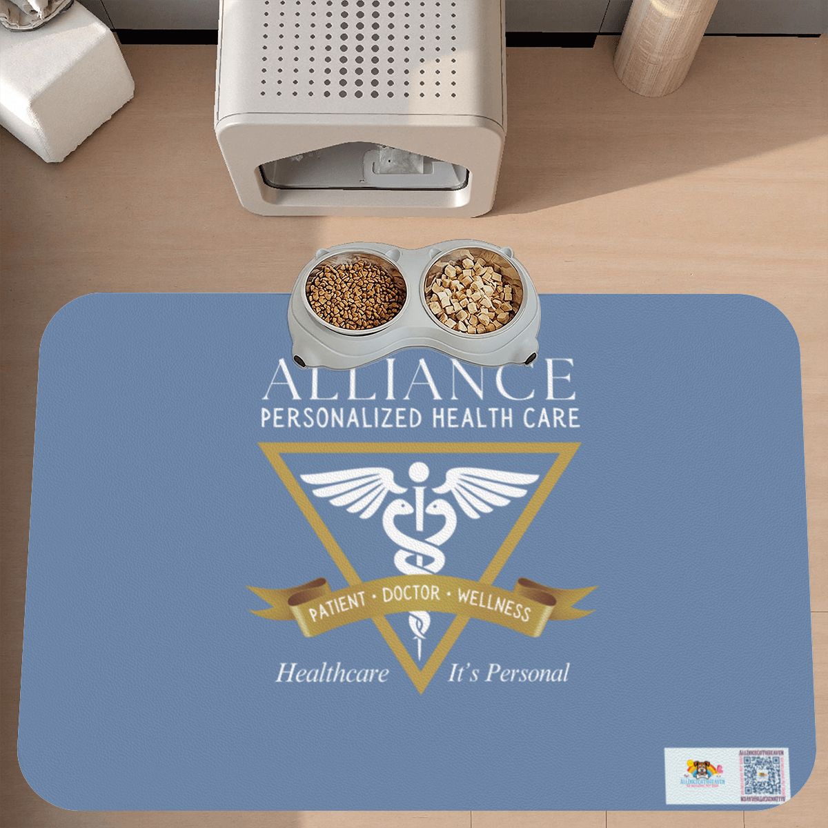 Personalized Business Mats for Office & Custom Pet Food Mats