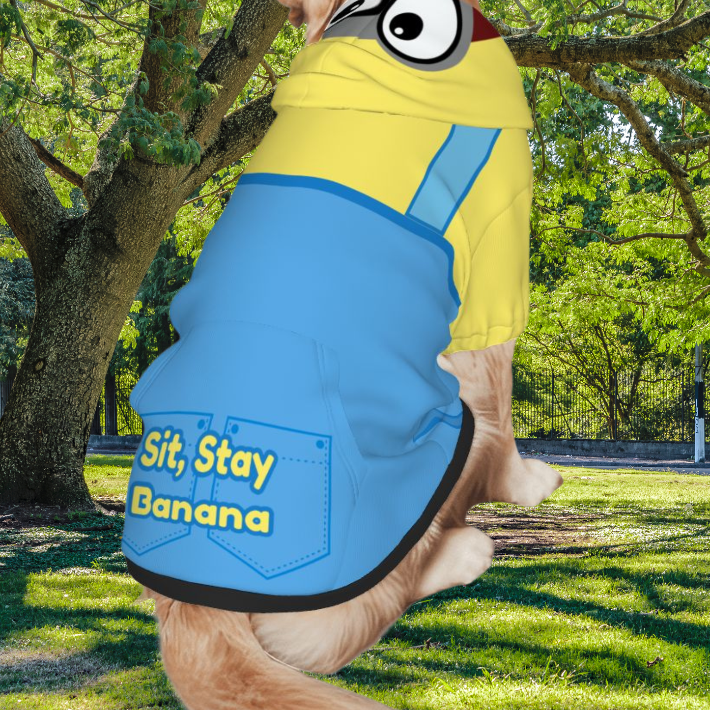 Unique Dog Minion Costume - Handcrafted Pet Outfit for Halloween and Cosplay