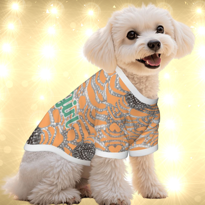 Taylor Swift Showgirl Inspired Dog T-Shirt - Bling & Rhinestone Design