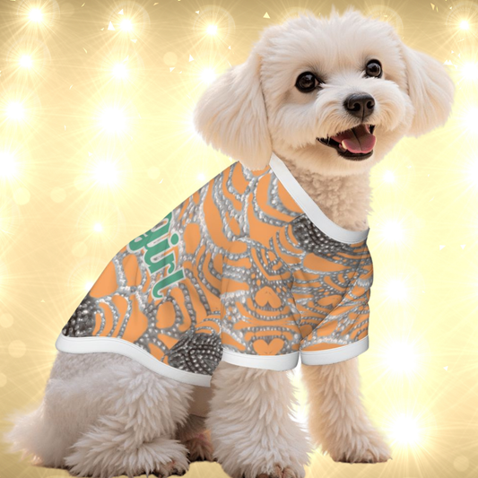 Taylor Swift Showgirl Inspired Dog T-Shirt - Bling & Rhinestone Design