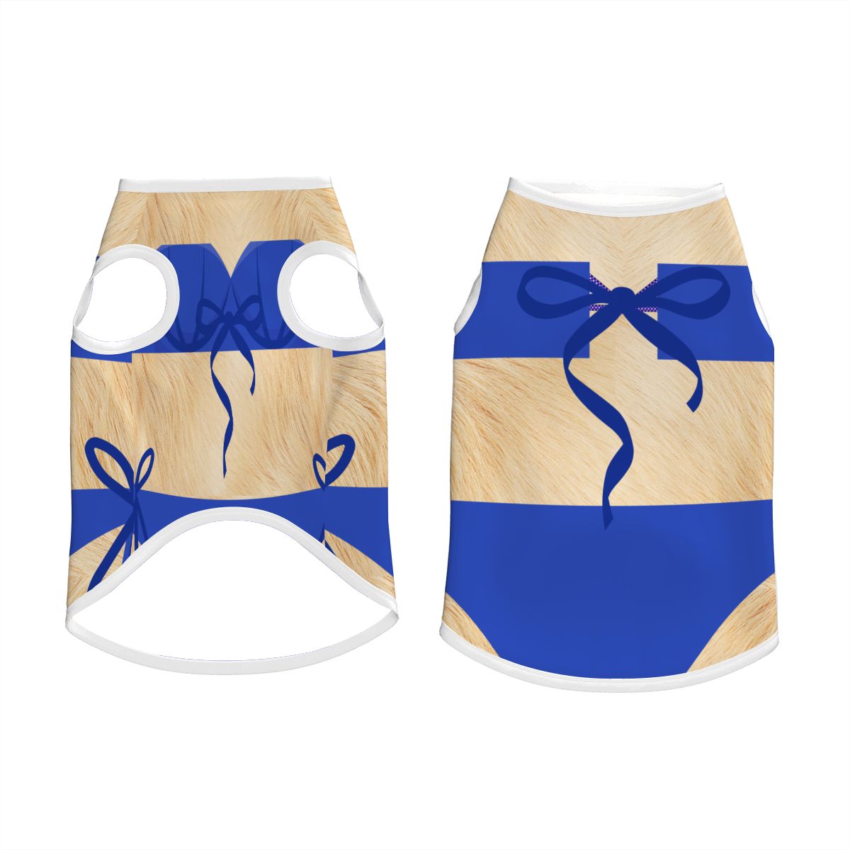 Blue Dog Bikini Costume -BEIGE FUR Perfect for Beach Days and Pool Parties, Stylish Summer Fun, Let's Get going