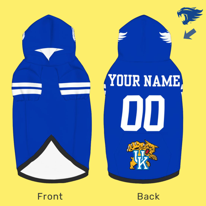 Bleed Blue? Dog Hoodie for Wildcats Fans - Personalized Jersey for Tailgating Fun, UK Wildcats, Your Furry BFF Needs a Jersey Too