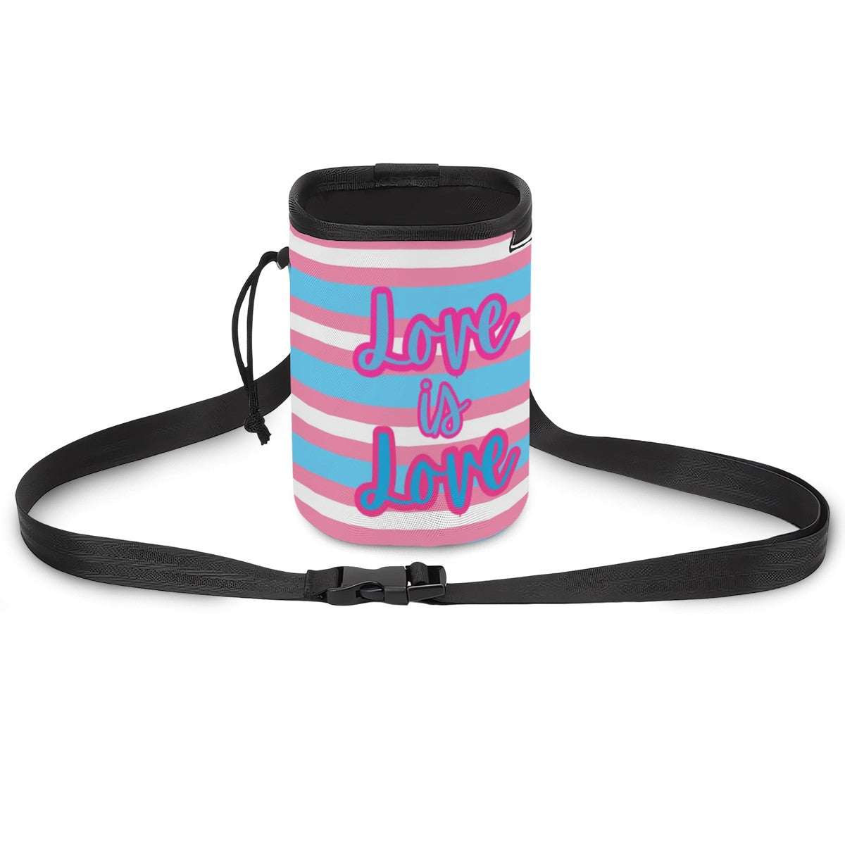Pet Treat Carrier with Long Strap - Trendy Prime Theme Design, Gender Fluid Flag, Good for All
