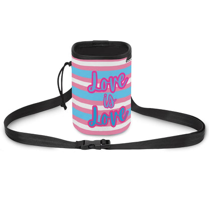 Pet Treat Carrier with Long Strap - Trendy Prime Theme Design, Gender Fluid Flag, Good for All