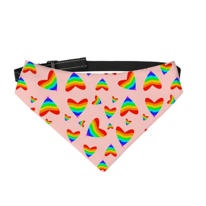 Colorful Hearts Dog Scarf for Large Breeds