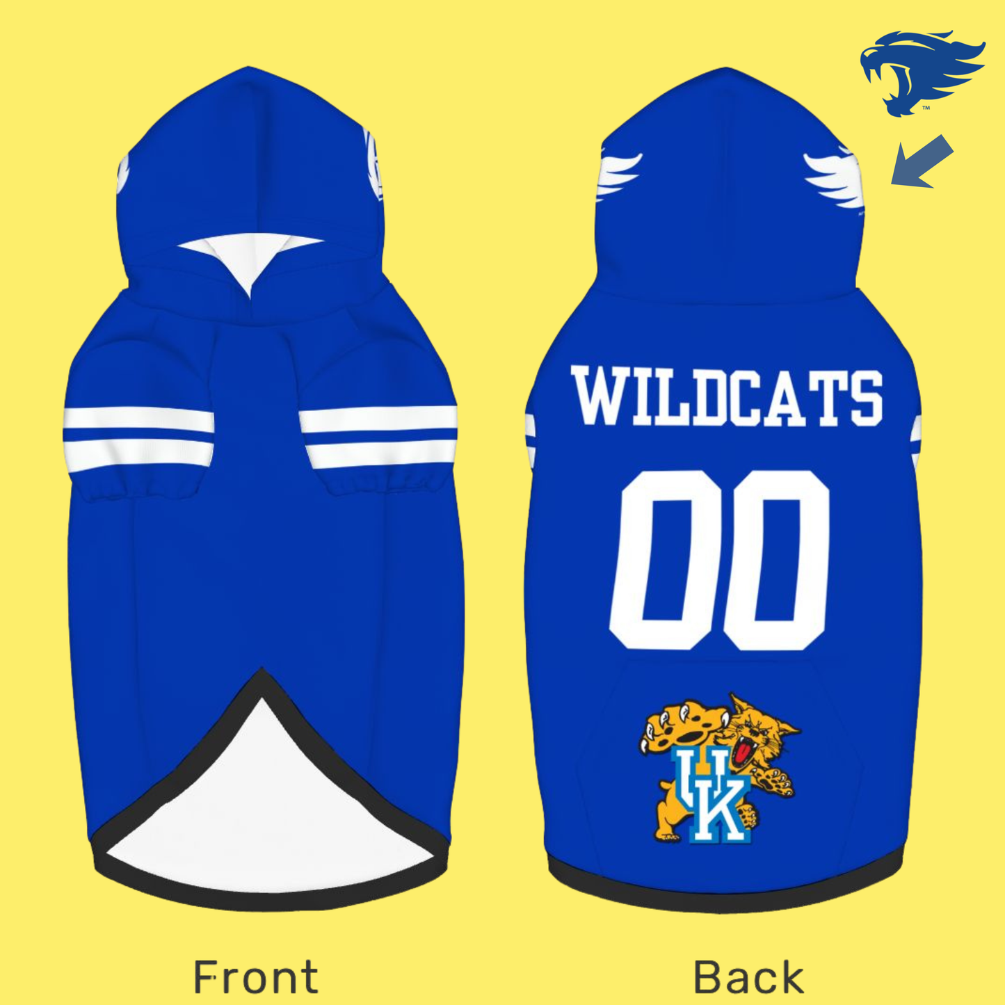 Bleed Blue? Dog Hoodie for Wildcats Fans - Personalized Jersey for Tailgating Fun, UK Wildcats, Your Furry BFF Needs a Jersey Too