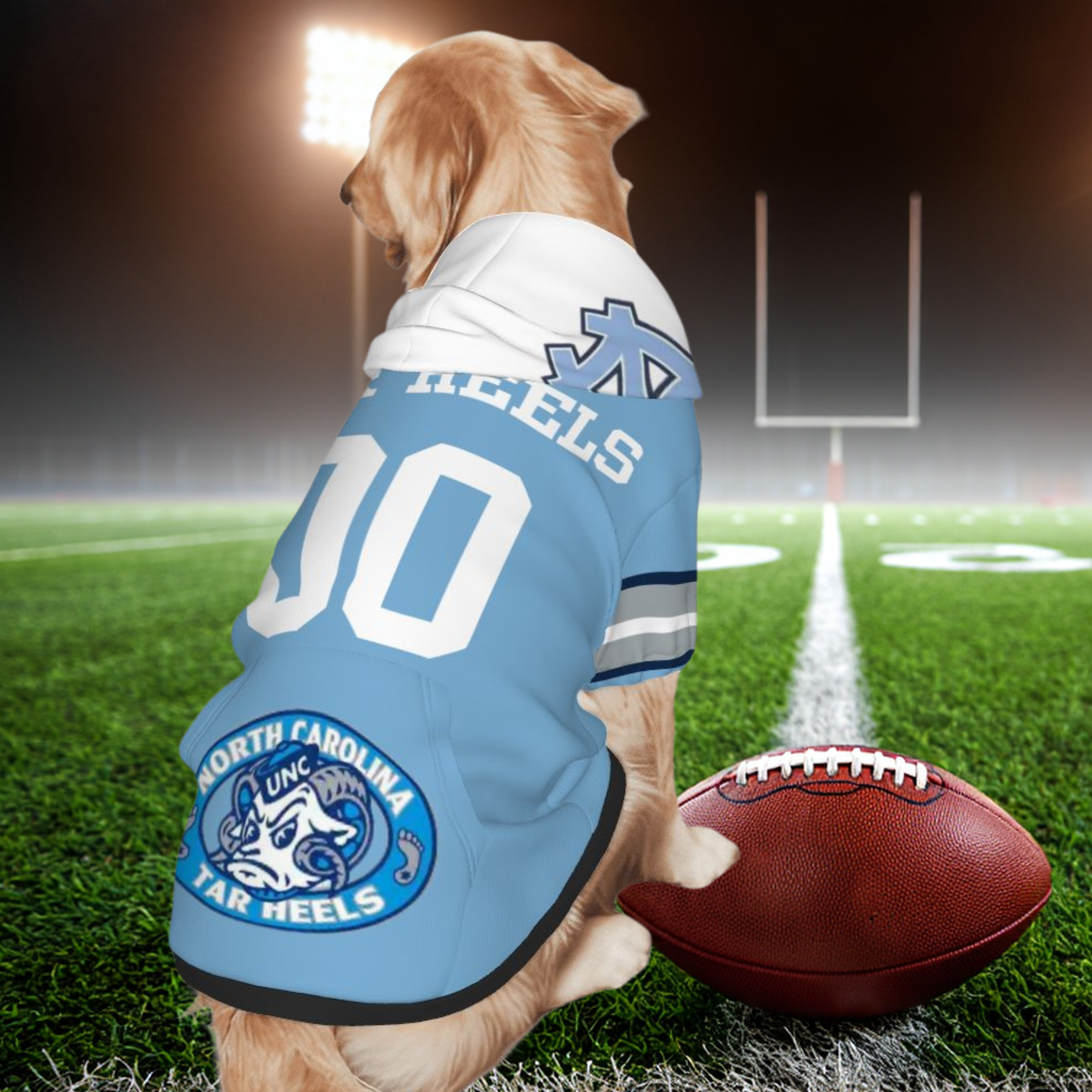 Tailgating Gem: Personalized North Carolina Tar Heels Sports Jerseys for Dogs & Cats