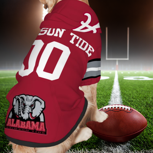 Alabama Crimson Tide Pet Jerseys - Custom Dog & Cat Sports Gear for Tailgating Fun