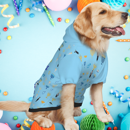 Funny Dog Hoodie - Ugly Sweater for Hanukkah, Jewish Man's Favorite, Bris Milah Free, Holiday Dog Hoodie