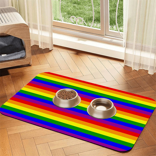 Pride Dog & Cat Feeding Mat - Stylish Placemat to Protect Your Floor