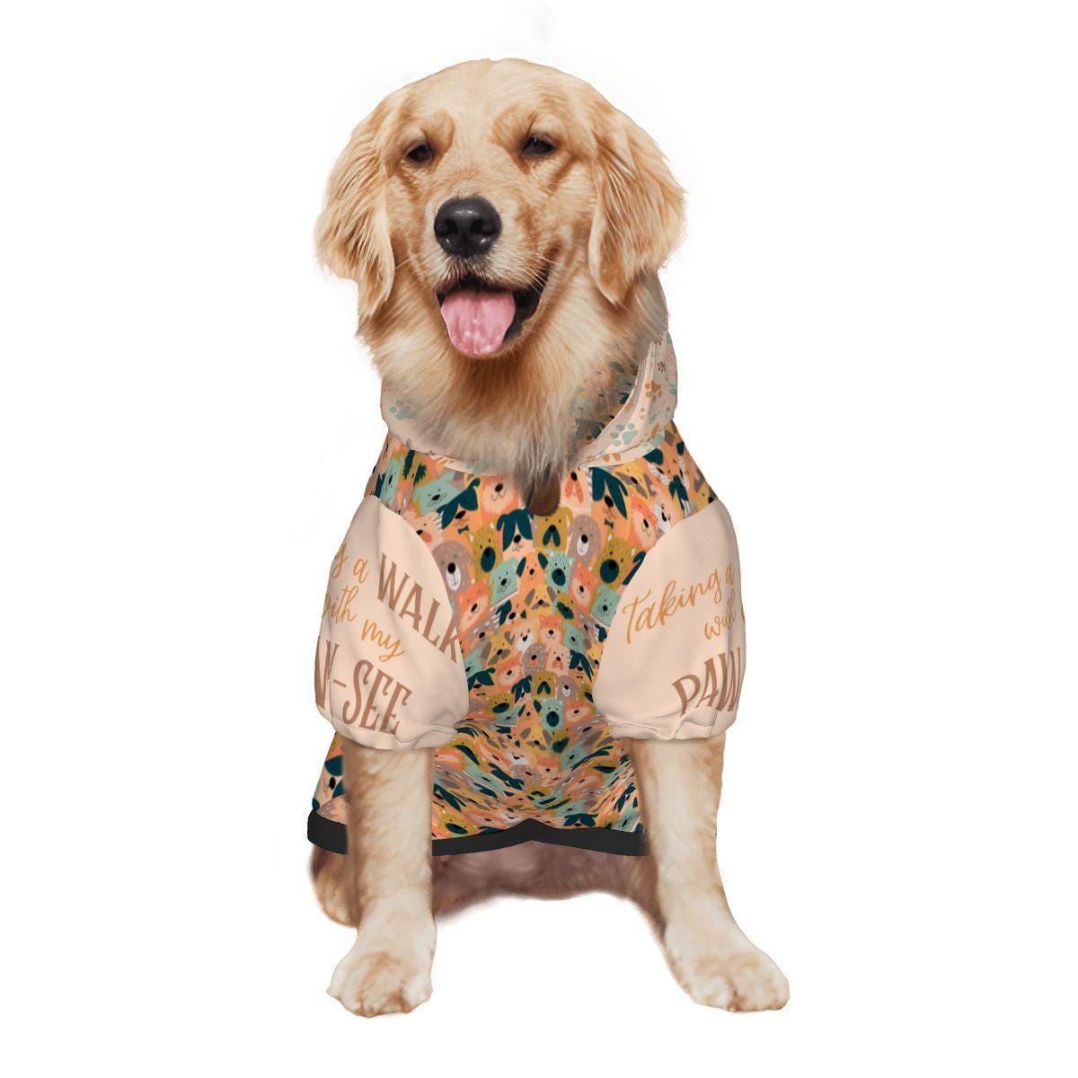 Taking Walks with My Paw-See, Large Dog Hoodie, Fashionable for Dog Parks and Running with Parents and Family, Great Gift for Dog Lovers
