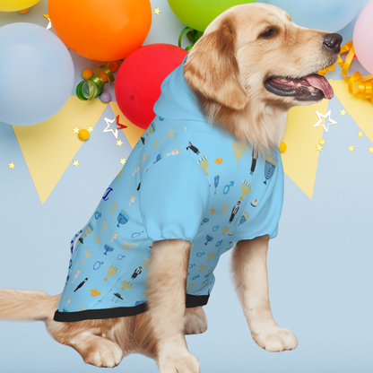 Funny Dog Hoodie - Ugly Sweater for Hanukkah, Jewish Man's Favorite, Bris Milah Free, Holiday Dog Hoodie