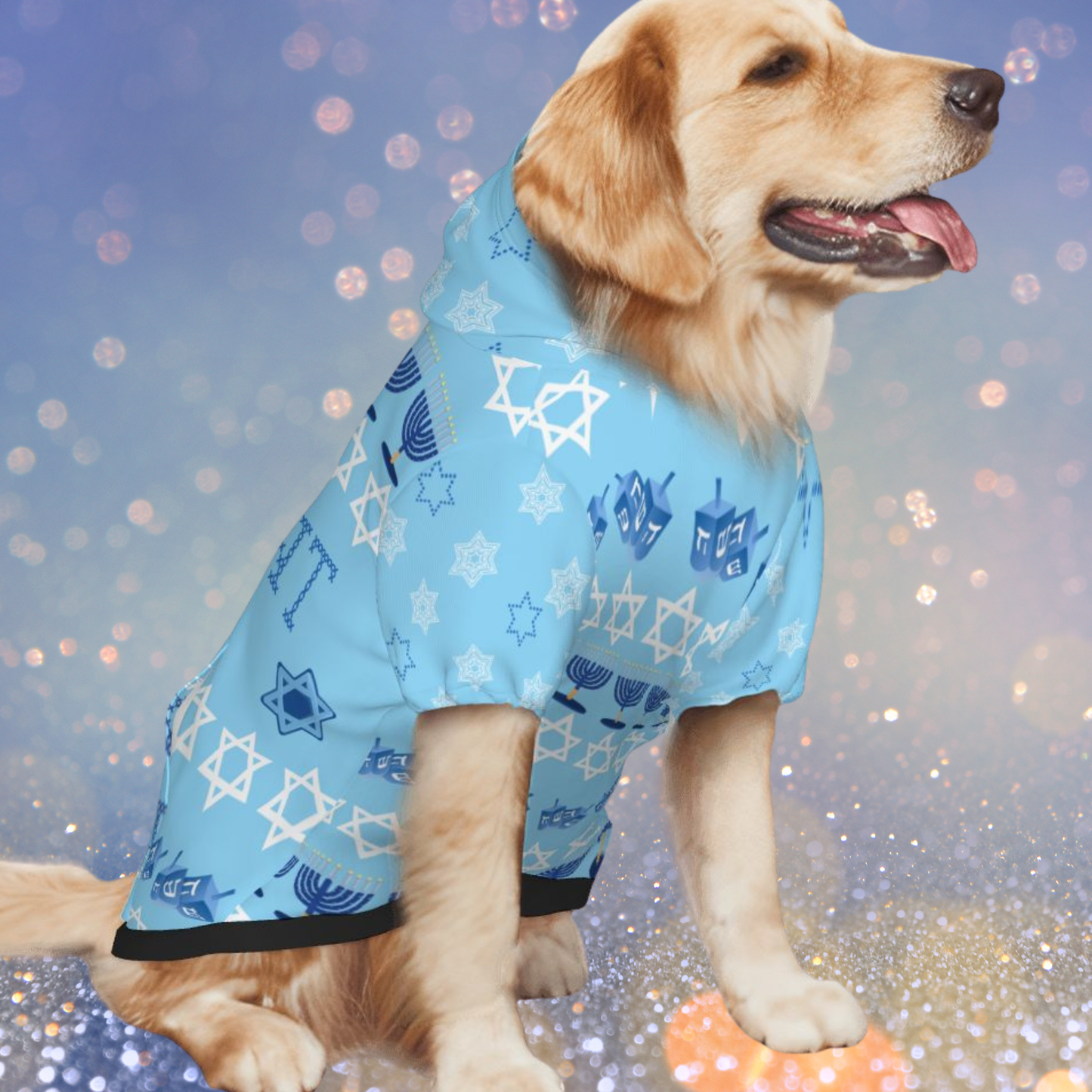 Funny Dog Hoodie for Hanukkah, HolidayUgly Sweater Design, Current Mood: Fry Day, Perfect Hanukkah Present