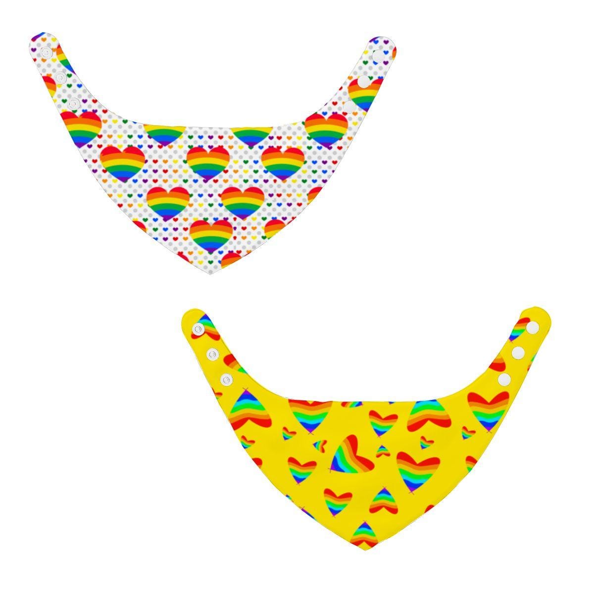 LGBTQ Pride Cat Scarf - Reversible Heart Design