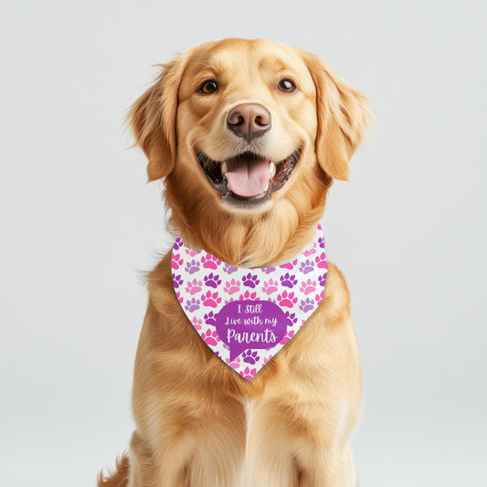 Delightful Dog Fashionista Bandana - Wearable Whimsy for Your Pooch, Still Live with Parents, why leave