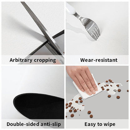 Funny Dog  Face Food Placemat - Food Mat to Keep Floors Clean, & Dog Choices, So FUN