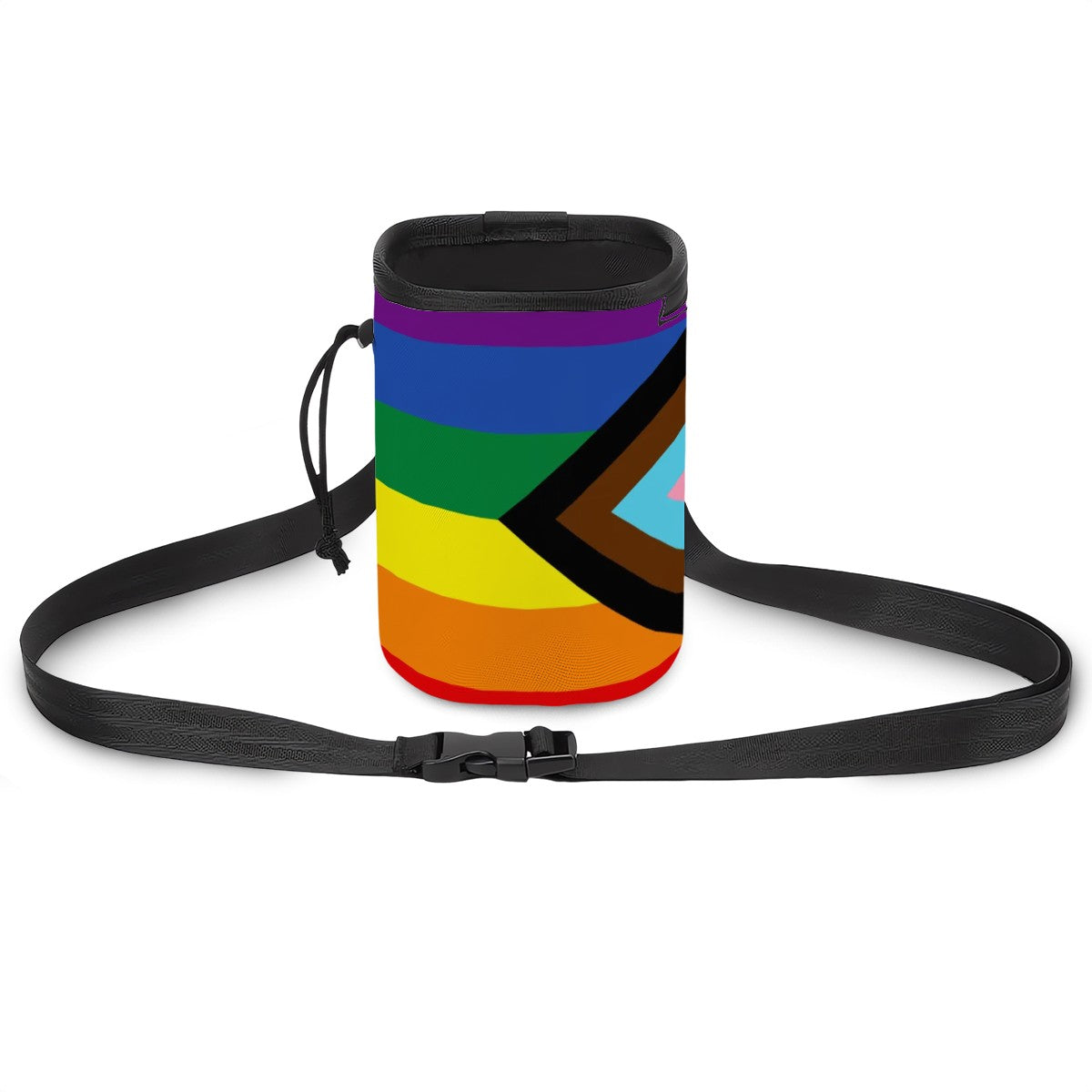 Progress, Acceptance Flag No-Spill Pet Treat Carrier with Long Strap - Perfect for On-the-Go Pup Treats!