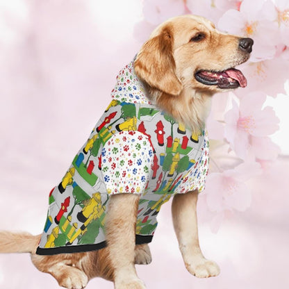Unique Dog Hoodie: Fire Hydrants & Concert Tee Vibes, List of Sites for Concert or Favorite Places to Visit, Perfect Gift for Fathers day